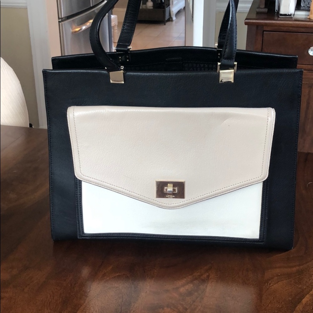 Black beige and cream Kate Spade bag